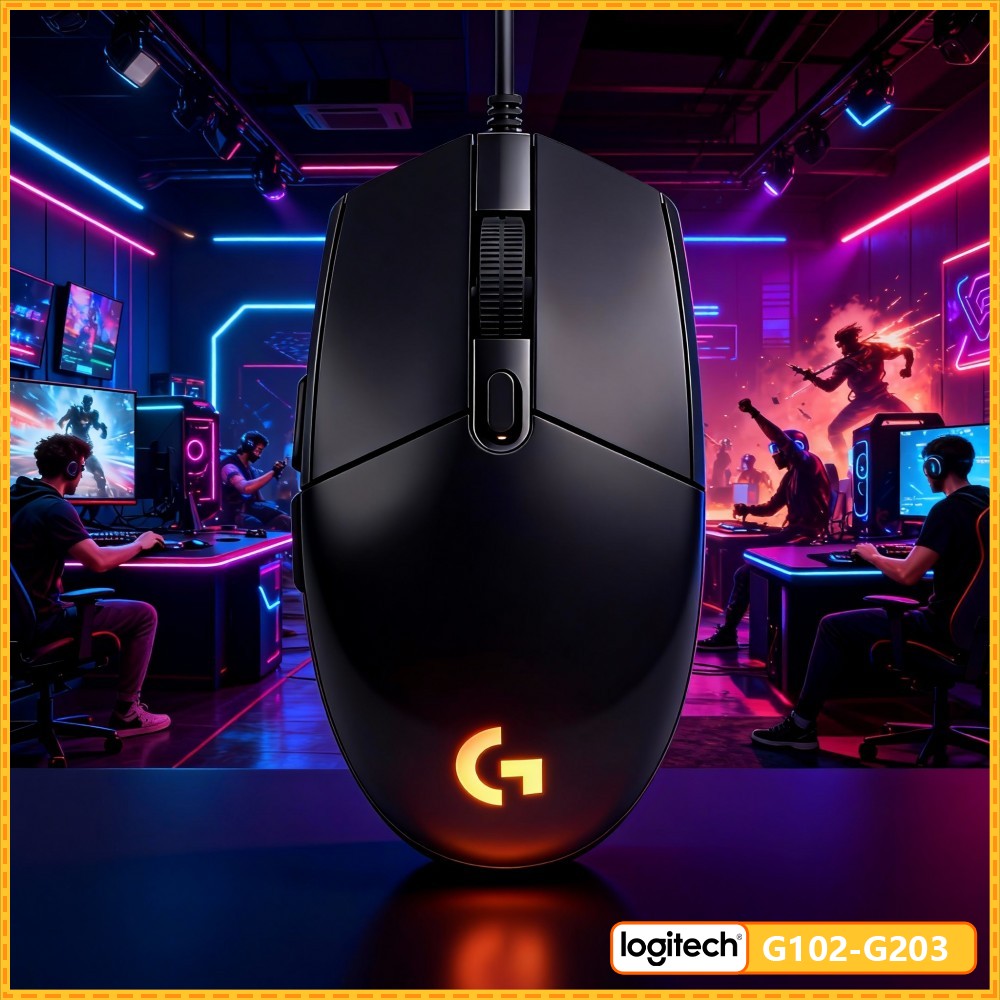 Logitech Mouse G203 - Mouse da Gaming Cablato RGB Logitech
