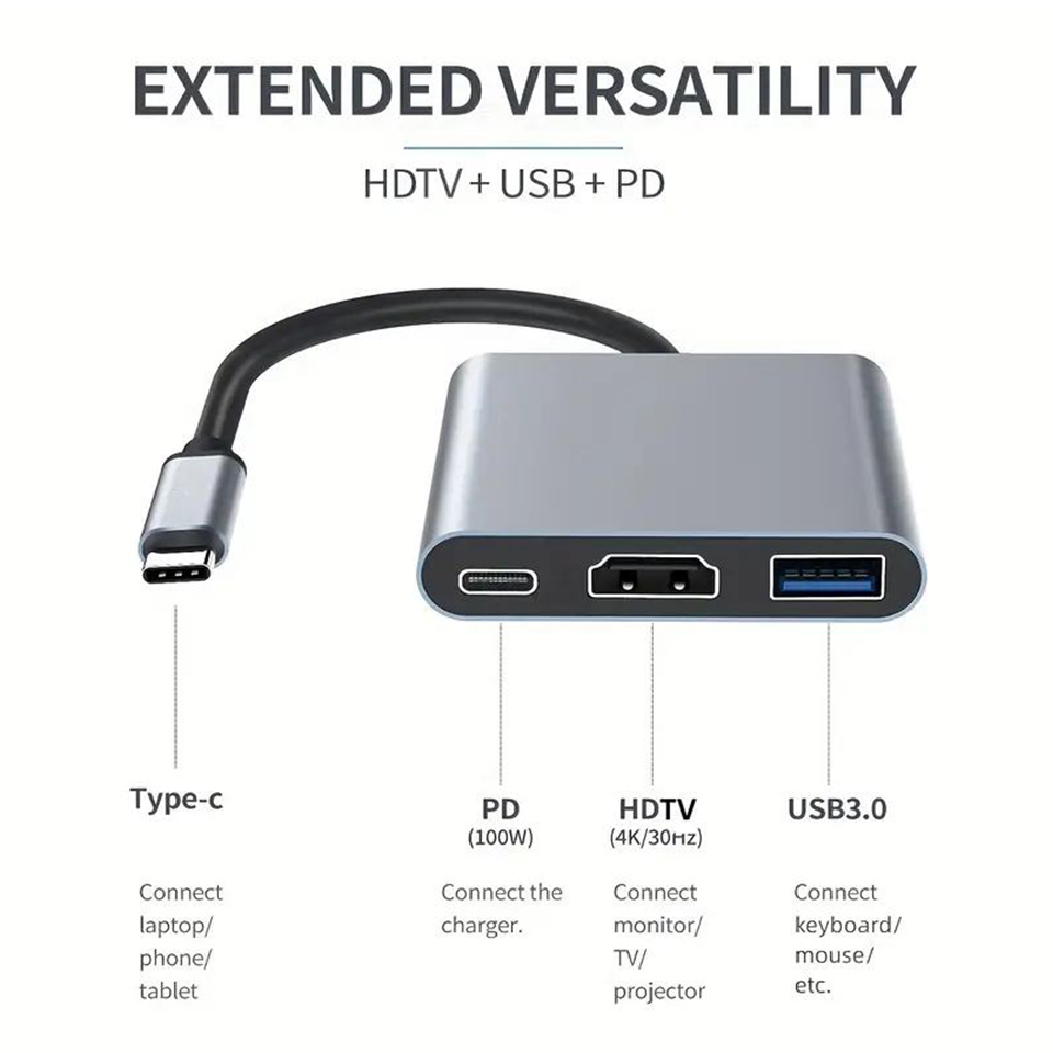 Hub USB Type-C 3-in-1 da masch - Usb C To Hdmi recensione e prezzo
